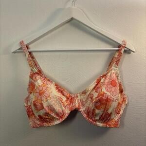 Shade & Shore Floral Bikini Top Size 36DD